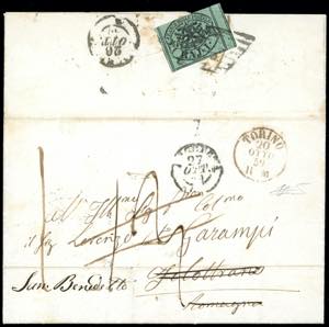 1859 - Lettera non affrancata da Torino ... 
