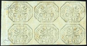 1852 - 6 baj grigio verdastro (7), ... 