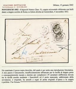 STATO PONTIFICIO-OLANDA 1852 - 8 ... 