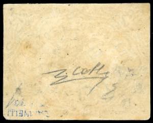 1852 - 50 baj azzurro (10), gomma ... 