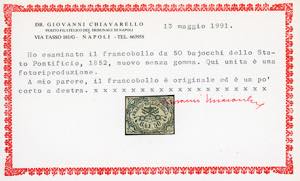 1852 - 50 baj azzurro (10), nuovo ... 