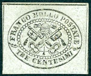 1867 - 3 cent. grigio (15), gomma originale, ... 