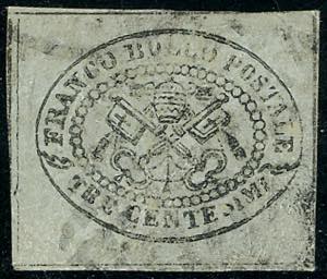 1867 - 3 cent. grigio (15), usato, perfetto. ... 