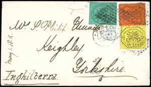 1868 - 5 cent. azzurro verdastro e 40 cent. ... 