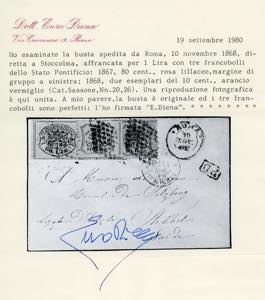 STATO PONTIFICIO-SVEZIA 1868 - 80 ... 