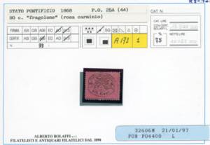 1870 - 80 cent. rosa carminato, ... 