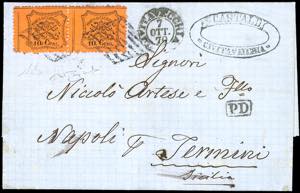 1870 - 10 cent. (26), coppia orizzontale, ... 