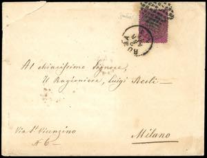 1871 - 20 cent. solferino (28), applicato ... 