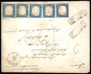 SARDEGNA-FRANCIA 1859 - 20 cent. cobalto ... 