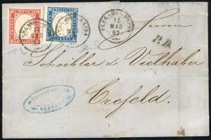 SARDEGNA-GERMANIA 1862 - 40 cent., perfetto, ... 