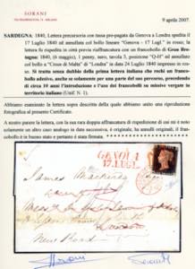 SARDEGNA-GRAN BRETAGNA 1840 - ... 