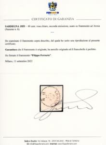 1853 - 40 cent. rosa chiaro (6), ... 