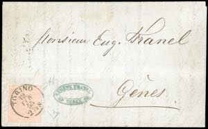 1855 - 40 cent. rosa chiaro (6), perfetto, e ... 