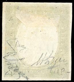 1854 - 5 cent. verde reseda (7b), ... 