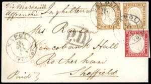SARDEGNA-GRAN BRETAGNA 1863 - 10 cent. ... 