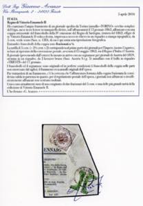 1863 - 5 cent. verde scuro (13D), ... 