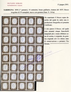 1859 - 10 cent. bruno giallastro ... 