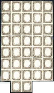 1859 - 10 cent. bruno giallastro (14Aa), ... 