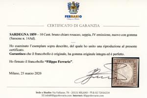 1859 - 10 cent. bruno chiaro ... 