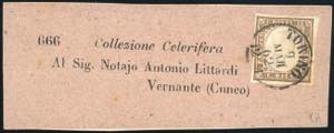 1862 - 10 cent. bruno cioccolato chiaro ... 