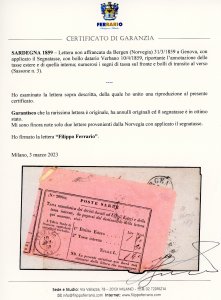 SARDEGNA-NORVEGIA 1859 - Lettera ... 