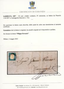 1857 - 20 cent. cobalto verdastro ... 