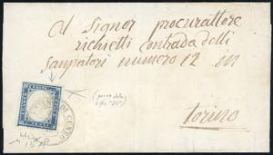 1859 - 20 cent. azzurro grigiastro (15A), ... 
