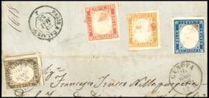SARDEGNA-PERU 1858 -  10 cent. ... 