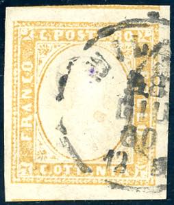 1860 - 80 cent. giallo arancio chiaro (17B), ... 