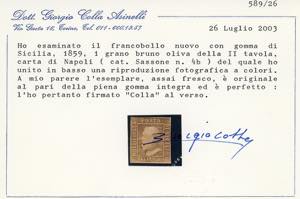 1859 - 1 grano bruno oliva, II ... 