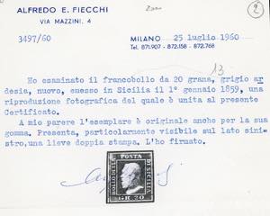 1859 - 20 grana grigio ardesia, ... 