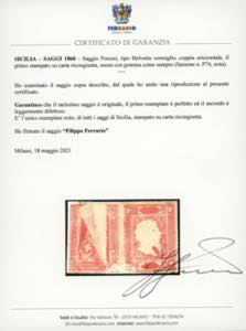 1860 - Saggio tipo Helvetia di ... 