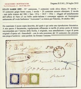 NARO, assicurata - 5 cent., 10 ... 