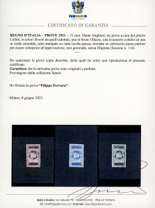 1921 - 15 cent. Dante Alighieri ... 