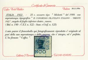 1922 - Congresso Filatelico ... 