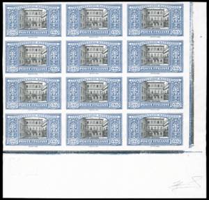 1923 - 1 lira Manzoni, non dentellato ... 