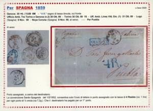 SARDEGNA-SPAGNA 1859 - Lettera non ... 