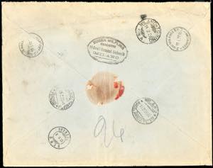 1928 - Busta raccomandata di medie ... 