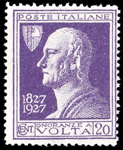 1927 - 20 cent. Volta violetto, anziché ... 