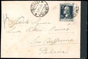 1927 - 50 cent. Volta, doppia stampa ... 