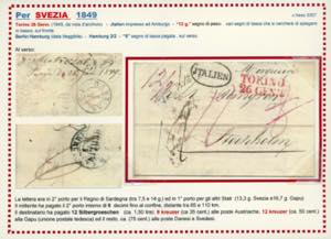 SARDEGNA-SVEZIA 1848 - Lettera ... 