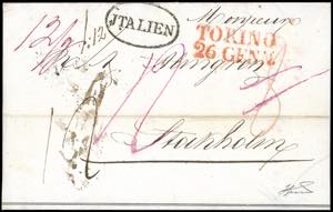 SARDEGNA-SVEZIA 1848 - Lettera prefilatelica ... 