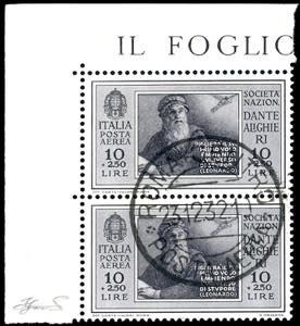 1932 - 10 + 2,50 lire Dante (31), coppia ... 