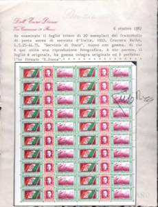 1933 - 5,25 + 44,75 lire Trittico ... 