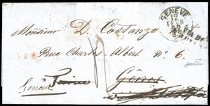 SARDEGNA-SVIZZERA 1857 - Lettera non ... 
