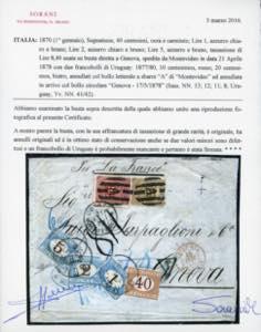1878 - 40 cent., 1 lira, 2 lire e ... 