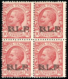 1923 - 10 cent. soprastampa nera BLP del III ... 
