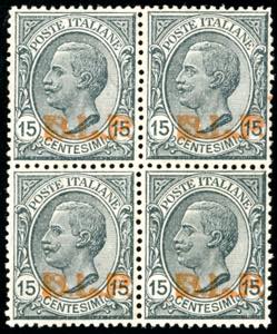 1923 - 15 cent., soprastampa BLP arancio del ... 