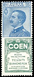 1924 - 25 cent. Coen (5), nuovo, gomma ... 