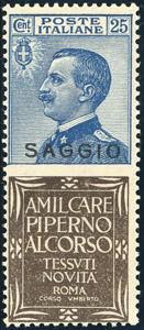 1924 - 25 cent. Piperno (6), soprastampato ... 